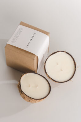 Coconut shell Candle